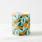 oranges on leaf branches seamless pattern, citrus kaffeetasse (Mittel)