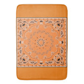 Oranges orientalisches Design Badematte (Vorderseite Vertikal)