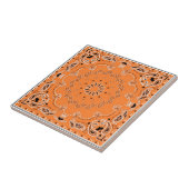 Oranges orientalisches Design Fliese (Seite)