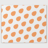 Oranges Oster-Eier-Muster-Geschenkpapier Geschenkpapier (Flach)