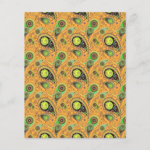 Oranges Paisley-Schreibuntergrundpapier