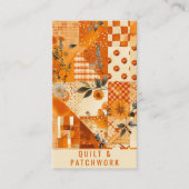 Oranges Patchwork-Quilt-Handmade-Kleidung Visitenkarte (Vorderseite)