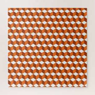 Oranges Quadrat: Abstrakter Vintage-Hintergrund Puzzle