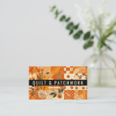 Oranges Quilt-Patchwork-Handmade-Kleidung Visitenkarte (Stehend Vorderseite)