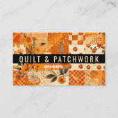Oranges Quilt-Patchwork-Handmade-Kleidung Visitenkarte (Vorderseite)