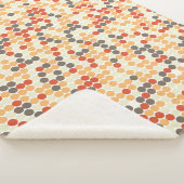 Oranges Retro-Punkte Sherpadecke (3/4)