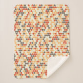 Oranges Retro-Punkte Sherpadecke (Vorderseite)