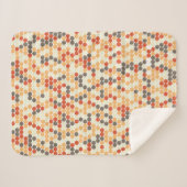 Oranges Retro-Punkte Sherpadecke (Vorderseite (Horizontal))
