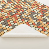 Oranges Retro-Punkte Sherpadecke (3/4)