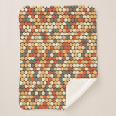 Oranges Retro-Punkte Sherpadecke (Vorderseite)