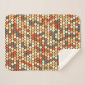 Oranges Retro-Punkte Sherpadecke (Vorderseite (Horizontal))