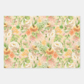 Oranges, Roses and Hydrangea Watercolor Geschenkpapier Set (Vorderseite 2)
