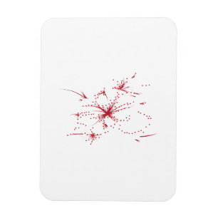 Oranges Rotes, Cyan und Magenta Punkt Magnet