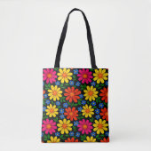 Oranges, Rotes, Rosa, Gelbes Blumendesign  Tasche (Vorderseite)