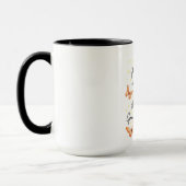 Oranges Schmetterlingsdesign Tasse (Links)