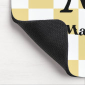 Oranges Schottenmuster Hintergrundmauspad Mousepad (Ecke)