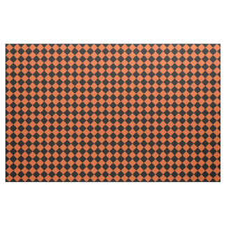 Oranges Schwarz Harlekin Diamant Schachbrett Muste Stoff