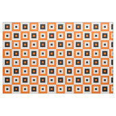 Oranges Schwarz Weiß karierte Quadrate Muster Stoff (Fat Quarter (45,7 x 55,9 cm))