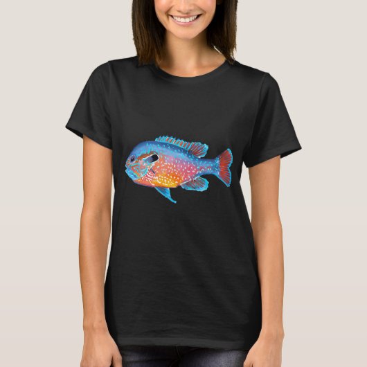 Oranges Sonnenbarsch T-Shirt (Vorderseite)