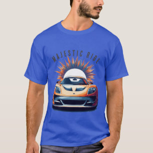 Oranges Sportwagen-Sonnenstrahlen-Geschwindigkeits T-Shirt