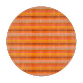 Oranges Streifenmuster Schneidebrett (Vorderseite)