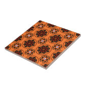 Oranges Suzani-Muster Fliese (Seite)