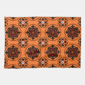 Oranges Suzani-Muster Geschirrtuch (Horizontal)