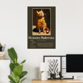 Oranges Tabby-Katze Kunst Druck Expressionistische Poster (Heimbüro)