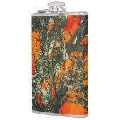 Oranges Tarnmuster Design Flachmann (Links)