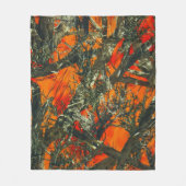 Oranges Tarnmuster Design Fleecedecke (Vorderseite)