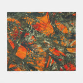 Oranges Tarnmuster Design Fleecedecke (Vorderseite (Horizontal))