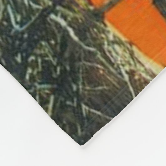 Oranges Tarnmuster Design Fleecedecke (Ecke)