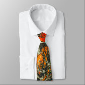 Oranges Tarnmuster Design Krawatte (Gebunden)