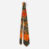 Oranges Tarnmuster Design Krawatte (Rückseite)