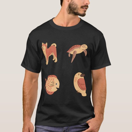 Oranges Tierpaket T-Shirt (Vorderseite)