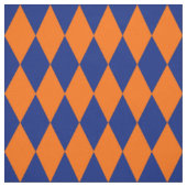 Oranges und blaues Harlekin-Karuomuster Design Stoff (Muster)