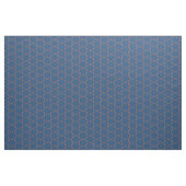 Oranges und blaues Sechseckmuster Stoff (Yard (91,4 cm))