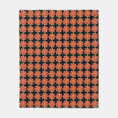 Oranges und gelbes Collarette-Dahlia-Blumenmuster Fleecedecke (Vorderseite)