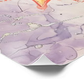 Oranges und gelbes Mandala-Design Poster (Ecke)