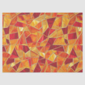 Oranges und goldenes Glasmosaik-Muster Seidenpapier (Vorderseite)