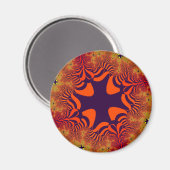 Oranges und Lila Kreuz Magnet (Vorderseite/Rückseite)