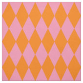 Oranges und rosa Harlekin-Karomuster Stoff (Muster)