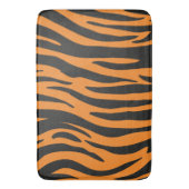 Oranges und schwarzes Zebrastreifenmuster Badematte (Vorderseite Vertikal)