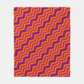 Oranges und violettes Chevron-Musterdesign Fleecedecke (Vorderseite)