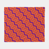 Oranges und violettes Chevron-Musterdesign Fleecedecke (Vorderseite (Horizontal))