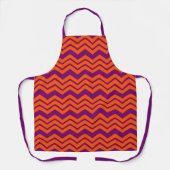 Oranges und violettes Chevron-Musterdesign Schürze (Vorderseite)