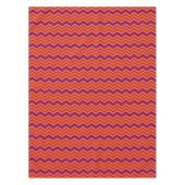 Oranges und violettes Chevron-Musterdesign Tischdecke (Vorderseite)