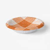 Oranges und weißes, fett kariertes Karomuster Desi Pappteller (Gewinkelt)