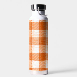 Oranges und weißes, fett kariertes Karomuster Desi Trinkflasche