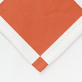 Oranges und weißes Schachbrettmuster Fleecedecke (Ecke)